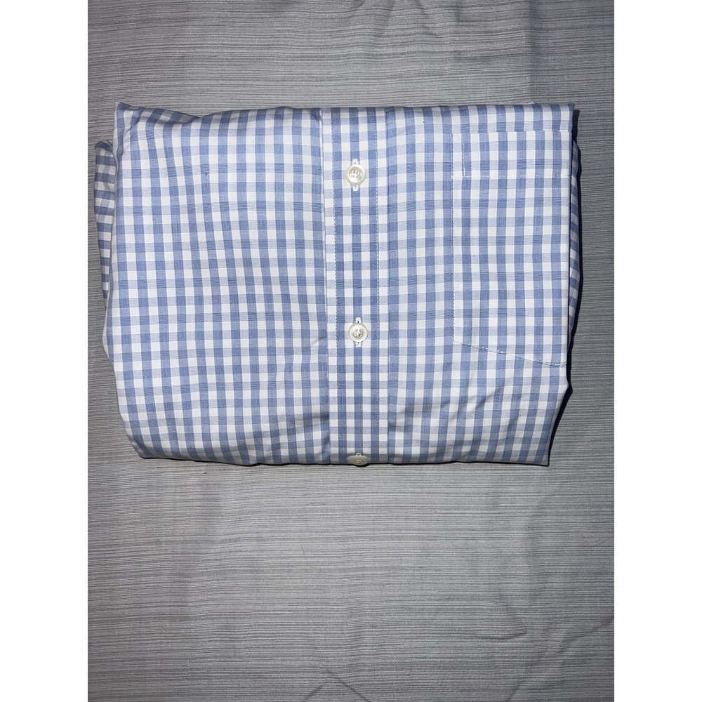 L.L. Bean Shirt Mens Large Blue Check Long Sleeve Pocket Button Up SIZE XL - Picture 7 of 9